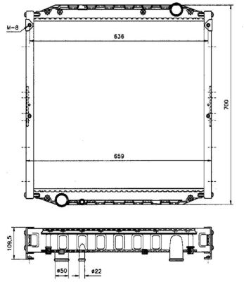 Радіатори NF 51569 для MAN L 2000 9.155 LK, L-KI, LRK, LR-KI, LRK-L, LK-L